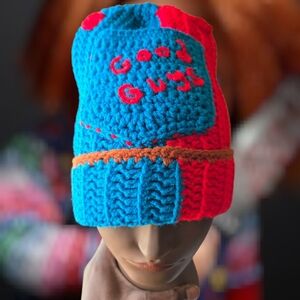 "Chucky" inspired Handmade Crochet Beanie, Unisex, TEEN FIT ONLY*